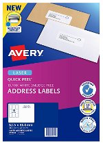 Avery L7161 White Laser 63.5 x 46.6mm Permanent Quick Peel Address Labels with Sure Feed - 360 Pack