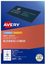 Avery L7414 Matte Laser Inkjet 90 x 52mm Single Sided Business Cards – 200 Pack