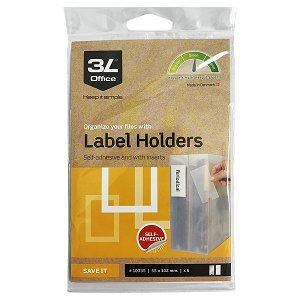 3L 55 x 102mm Self-Adhesive Label Holder - 6 Pack