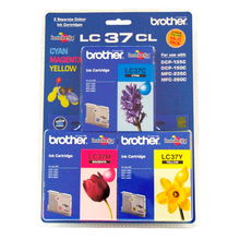 view Brother LC37 Colour Ink Cartridge Value Pack - Cyan, Magenta & Yellow
