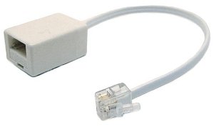 Dynamix 80mm Cable-BT Socket to RJ-11 Plug (for Phone to Modem Connection)