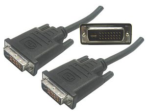Dynamix 5M DVI-I Male to DVI-I Male Dual Link (24+5) Cable. Supports Digital & Analogue Signals