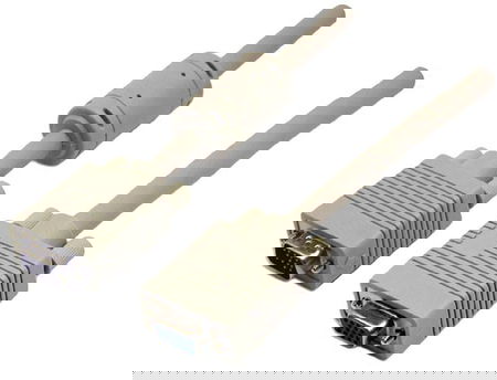 Dynamix 0.5M VESA DDC VGA Extension Cable Molded. HDDB15 M/F Coaxial Shielded