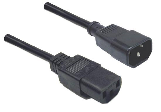 Dynamix 1m IEC Male to IEC Female SAA Approved Power Cord Extension Cable