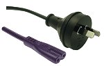 Dynamix 2m 2 Pin Plug to Figure 8 C7 Female SAA Approved Power Cord Cable