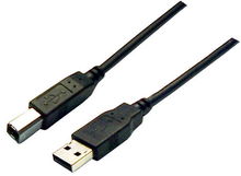 view Dynamix 5m USB 2.0 Type A Male to Type B Male Cable - Black