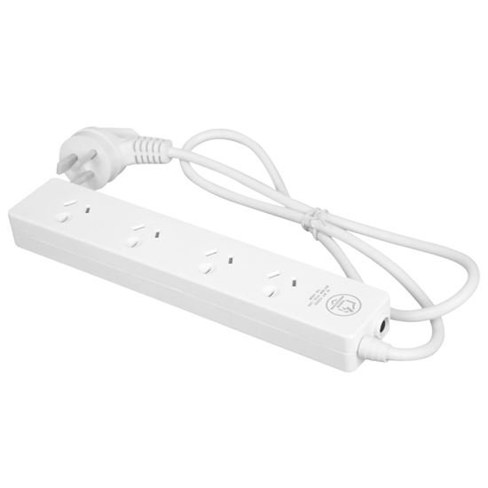 Dynamix 4 Outlet Powerboard with 2 Double Spaced Ports