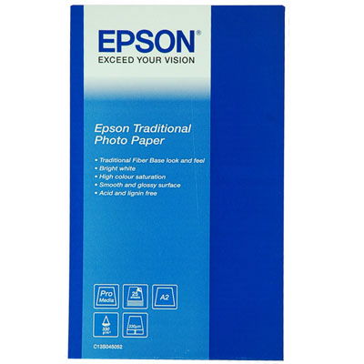 Epson S045052 Traditional Fine Art A2 330gsm Photo Paper - 25 sheets