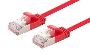 Dynamix 1.5M Red Cat6A S/FTP Slimline Shielded 10G Patch Lead Cable