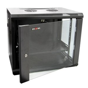 Dynamix 9RU 450mm Deep Black Wall Mount Server Cabinet - 600x450x501mm