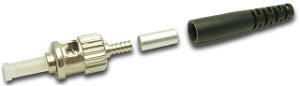 Dynamix ST Fibre Multi Mode Ceramic Connector. Supplied with a 3mm and 0.9mm boot