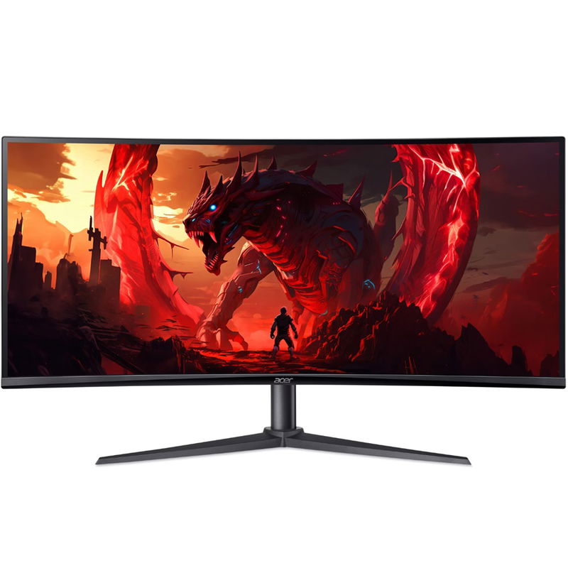 Acer Nitro XZ342CU V3 34 Inch 3440x1440 1ms 180Hz VA Gaming Curved Monitor with Speakers - HDMI, DisplayPort