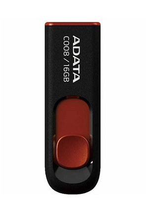 ADATA C008 16GB Retractable USB 2.0 Flash Drive - Black