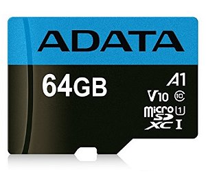 ADATA 64GB Premier microSDXC UHS-I Class 10 A1 V10 Card with Adapter