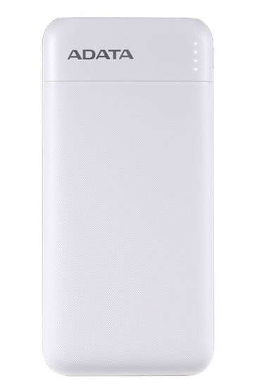 ADATA C100 10000mAh USB-C and USB-A Power Bank - White