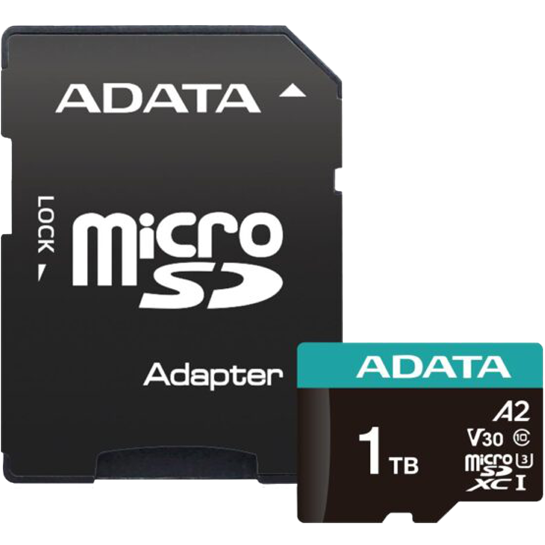 ADATA Premier Pro 1TB Class 10 UHS-I U3 V30 microSDXC Card with Adapter