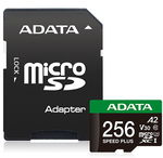 ADATA Speed Plus 256GB UHS-I U3 A2 V30 microSDXC Card with Adapter