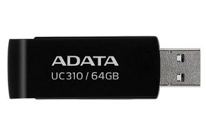 ADATA UC310 Swivel 64GB USB3.2 Flash Drive - Black