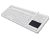 Adesso Antimicrobial Waterproof USB Wired Keyboard with Touchpad - White