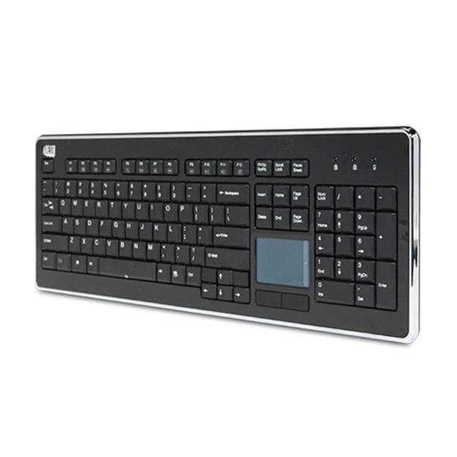 Adesso SlimTouch Desktop USB Keyboard with Touchpad Black