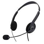 Adesso Xtream H4 3.5mm Overhead Wired Stereo Headset with Volume Control - Black