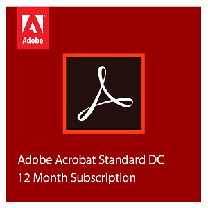 Adobe Acrobat Standard DC 12 Month Subscription - Download Version