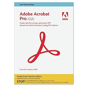 Adobe Acrobat Pro 2020 Student & Teacher Mac Version (Download Version)