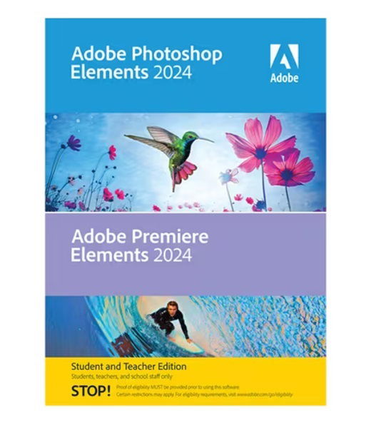 Adobe Photoshop Elements & Premiere Elements 2024 Student & Teacher Bundle for Mac - Download Version