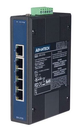 Advantech EKI-2725-CE 5-Port Unmanaged GbE Ethernet Switch | Elive NZ