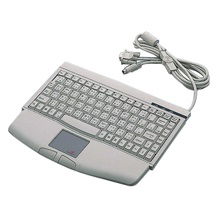 view Advantech KBD-6305 PS/2 Wired Compact Keyboard with Touchpad - White