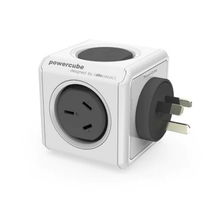 view Allocacoc PowerCube 2 Outlets with 2x USB Ports - Grey