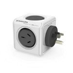 Allocacoc PowerCube 2 Outlets with 2x USB Ports - Grey