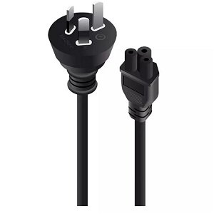 ALOGIC 1m 3 Pin Plug to IEC C5 Female Plug SAA Approved Power Cord Cable - Black