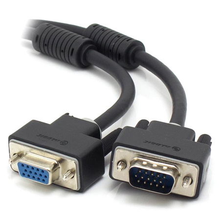 ALOGIC 2m VGA Male to Female Premium Shielded Monitor Extension Cable with Filter