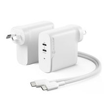view ALOGIC 2X68 68W GaN Rapid Power Charger with 2m 100W USB-C Cable