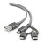 ALOGIC 30cm Prime Series 3 in 1 Micro USB, Lightning, USB-C Cable - Grey