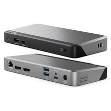view ALOGIC DX2 Dual 4K Display Universal Docking Station with 65W Power Delivery - 2x DP, 1x USB-C, 3x USB-A, 1x Audio Jack, 1x RJ45
