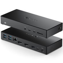 view ALOGIC MA3 USB-C Triple Display Laptop Docking Station with 100W Power Delivery - 2x DP, 1x HDMI, 2x USB-C, 4x USB-A, 1x RJ45, 1x Audio Jack, 1x SD Card