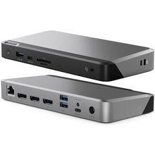 view ALOGIC MX3 USB-C Triple Display DP Alt Mode Docking Station with 100W Power Delivery - 3x DP, 1x USB-C, 3x USB-A, 1x Audio, 1x RJ45, 1x SD Card Slot