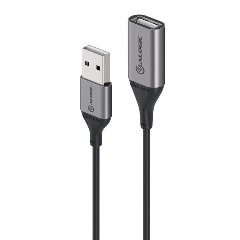 ALOGIC 2m Ultra USB 2.0 USB-A to USB-A Extension Cable - Space Grey