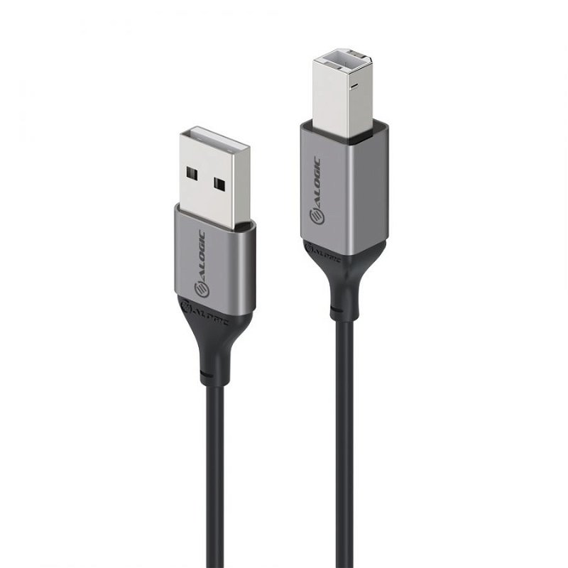 ALOGIC Ultra 2m USB 2.0 USB-A to USB-B Cable - Space Grey