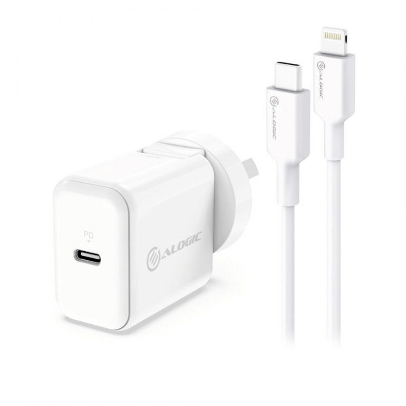 ALOGIC USB-C 18W Wall Charger with USB-C to Lightning Cable