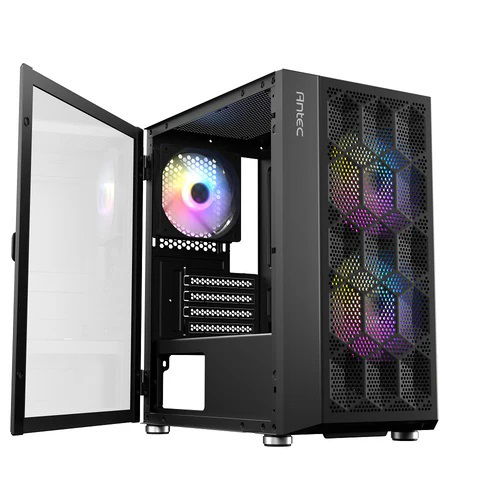 Antec NX200M RGB Micro-ATX Mini Tower Gaming Case - Black