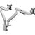 AOC AM420S Dual Desk Mount Arm for 17 - 34 Inch Flat Panel TVs or Monitors - 2 - 9kg, Silver