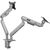 AOC AM420S Dual Desk Mount Arm for 17 - 34 Inch Flat Panel TVs or Monitors - 2 - 9kg, Silver