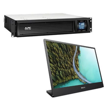 APC Smart-UPS C 3000VA 230V Line UPS + Philips Portable Monitor | Elive NZ