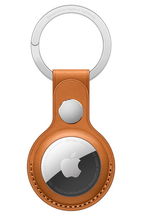view Apple AirTag Leather Key Ring - Golden Brown