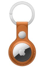 Apple AirTag Leather Key Ring - Golden Brown