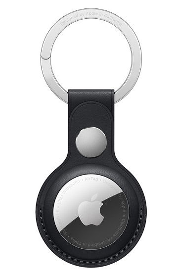 Apple AirTag Leather Key Ring - Midnight