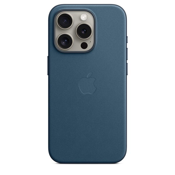 Apple FineWoven Case with MagSafe for iPhone 15 Pro - Pacific Blue